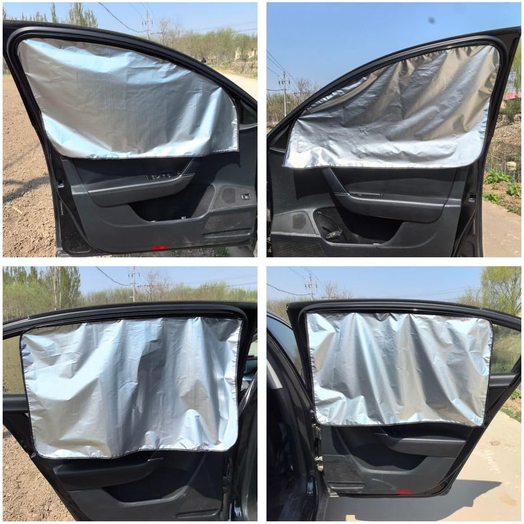 4 Pcs Side Window Sunshade for GMC Sierra 2500HD/3500HD Crew Cab 2020-2025, Window Curtain Shield Protection Sun Visor Screen Automotive Interior Accessories