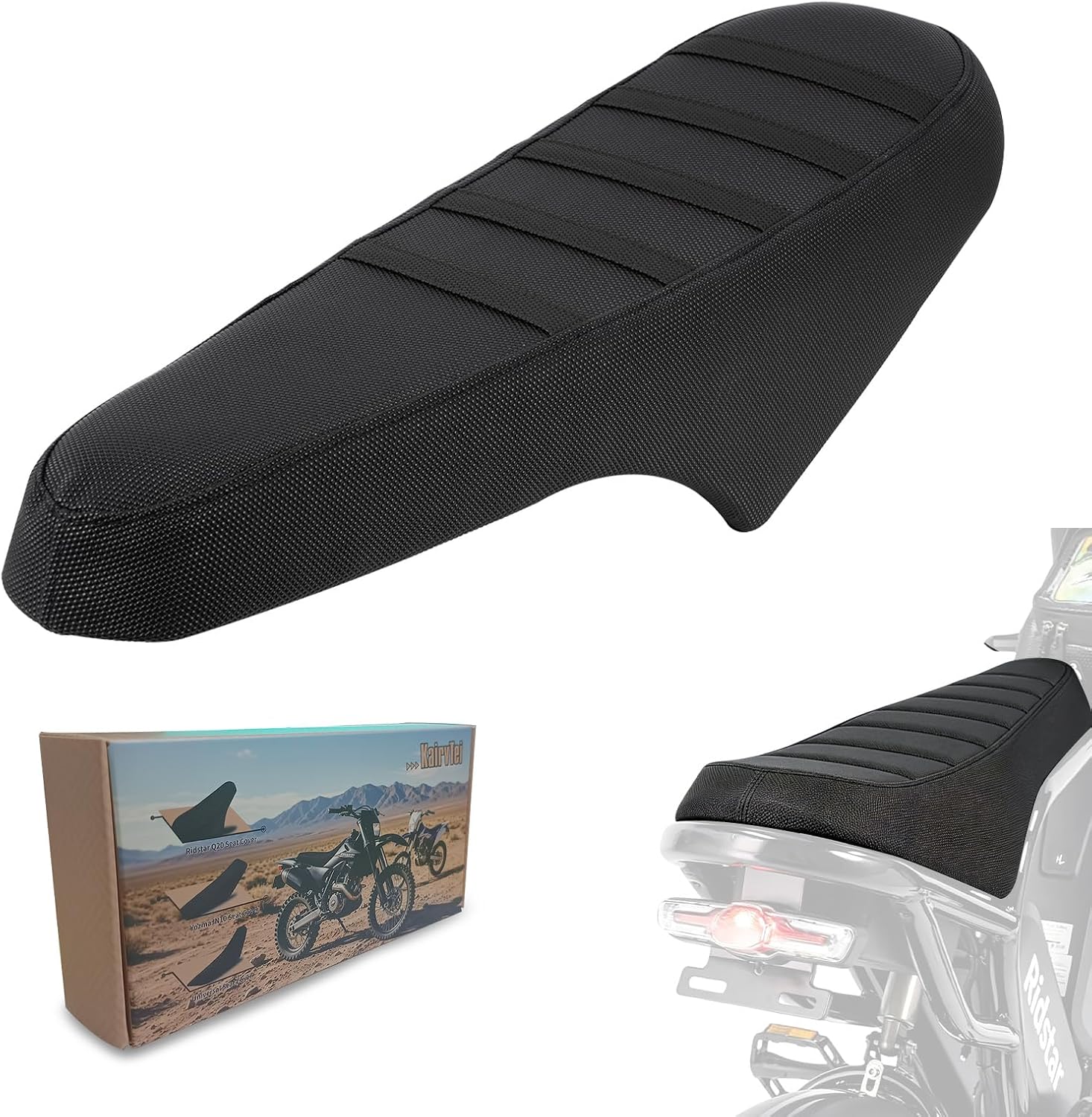 Non-Slip Seat Cover for Ridstar Q20/Q20 Pro Lite EBike E-Bike, Waterproof PVC Leather, Stretchy Fit, Easy Install, Electric Bike Soft Seat Cover Black