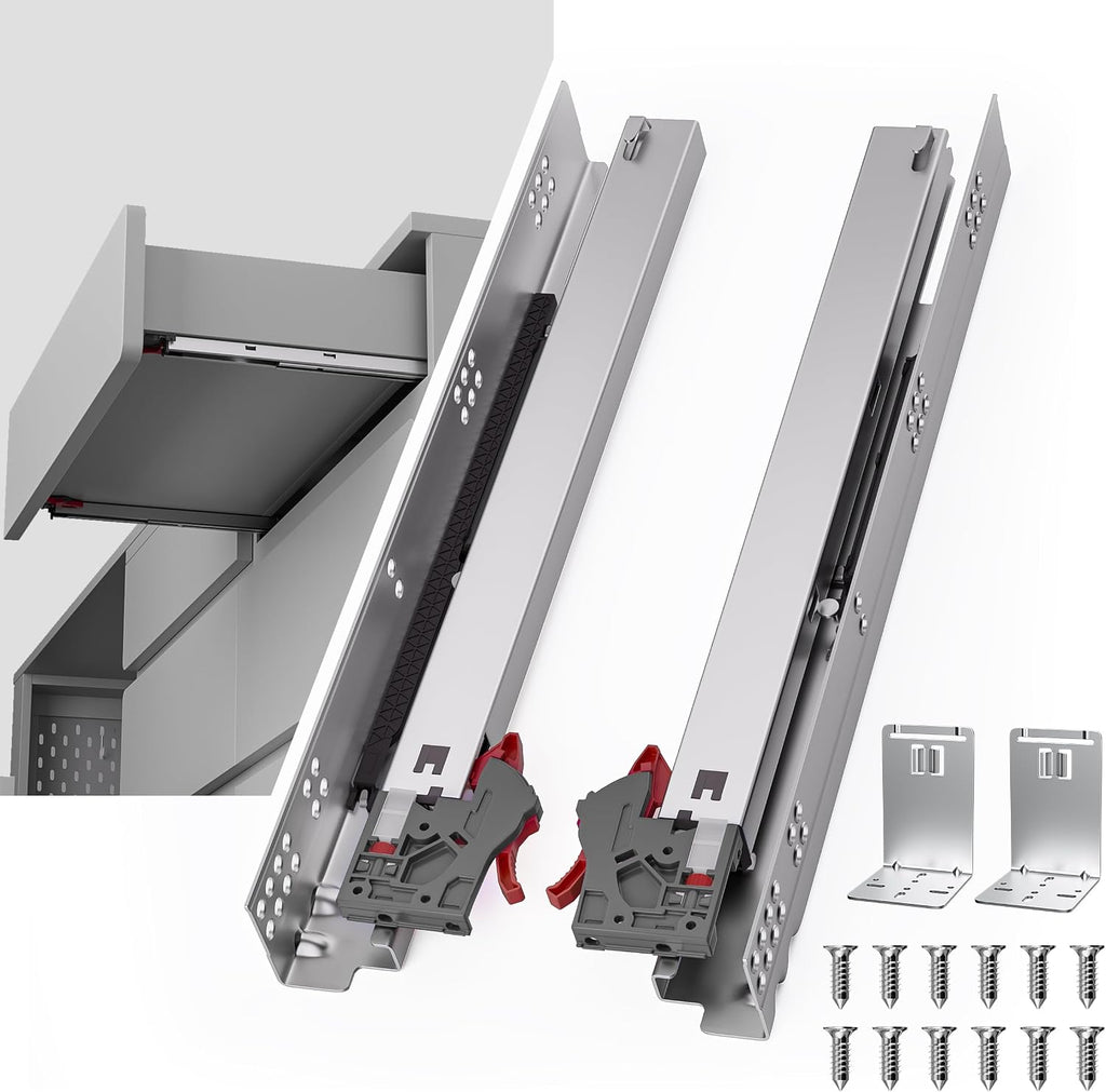 24 inch soft close undermount drawer slides,full extension,100, main product view