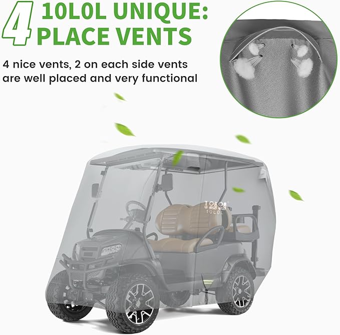 10L0L Heavy Duty Golf Cart Cover - Image 8