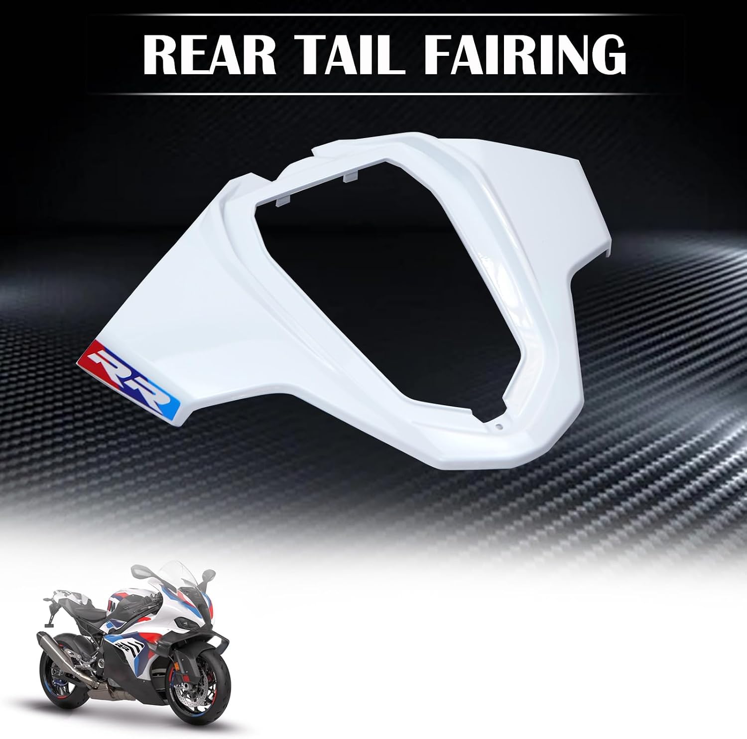 Motorcycle Cover Cowl Fairing Kit Fits for S1000RR M1000RR 2023 2024 2025 Rear Tail Fairing (White)
