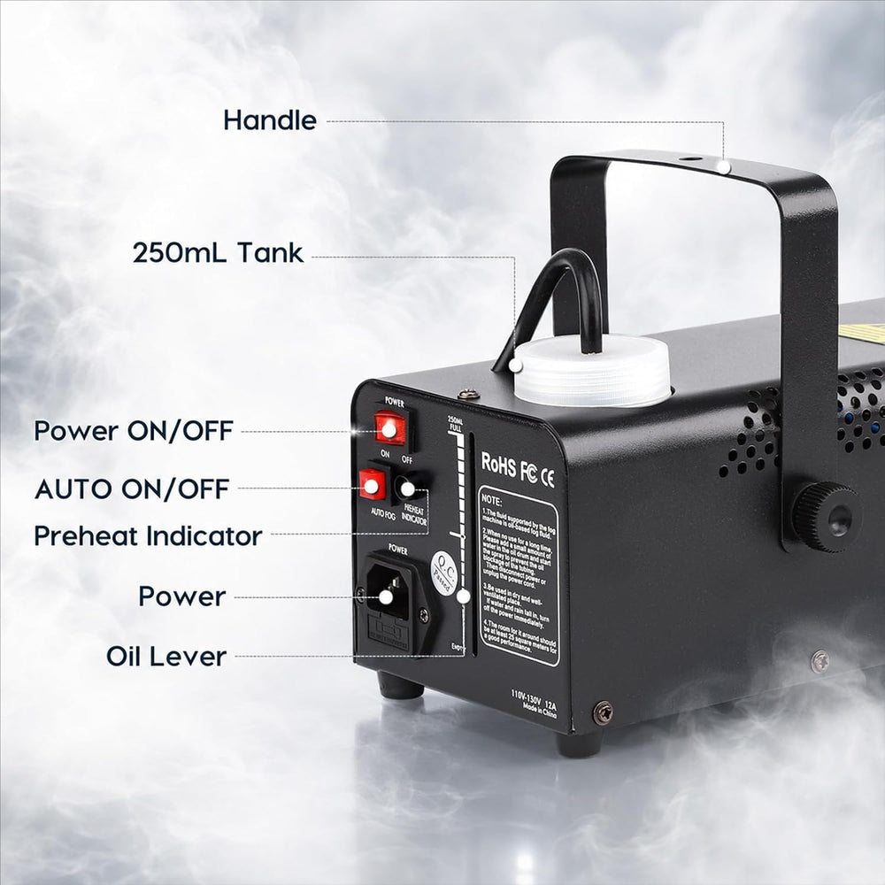 LURT Fog Machine Smoke Machine Indoor Outdoor Halloween Smoke Maker Stage