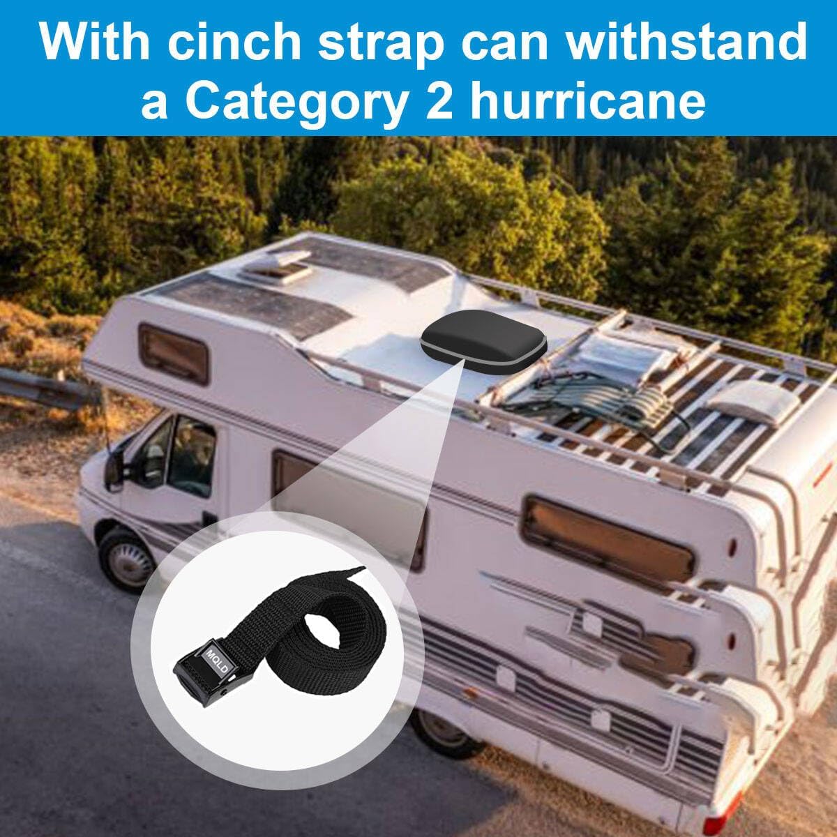 RV Camper Air Conditioner Cover Trailer AC Covers for RV Roof Unit, 600D Oxford Cloth Fits Dometic FreshJet 3, ASA, VEVOR, Furrion RVs Air Conditioner Winter Covers for Outside - RV A/C Cover for Roof