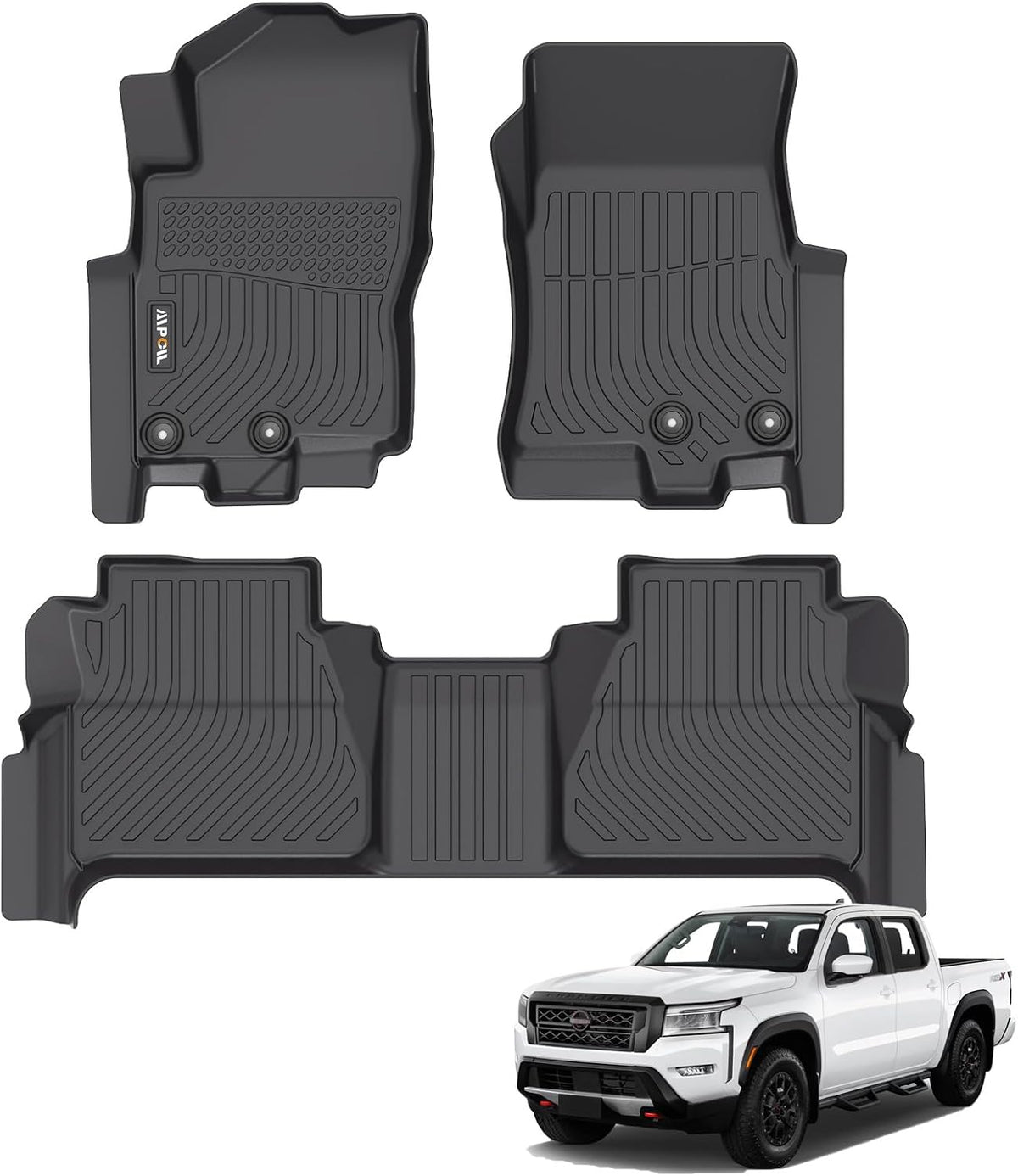 AIPOIL® Floor Mats for 2022-2024 2025 Nissan Frontier Crewcab All Weather