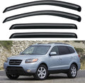 Window Visors Rain Guards for 2007-2012 Hyundai Santa Fe, Out-Channel Window