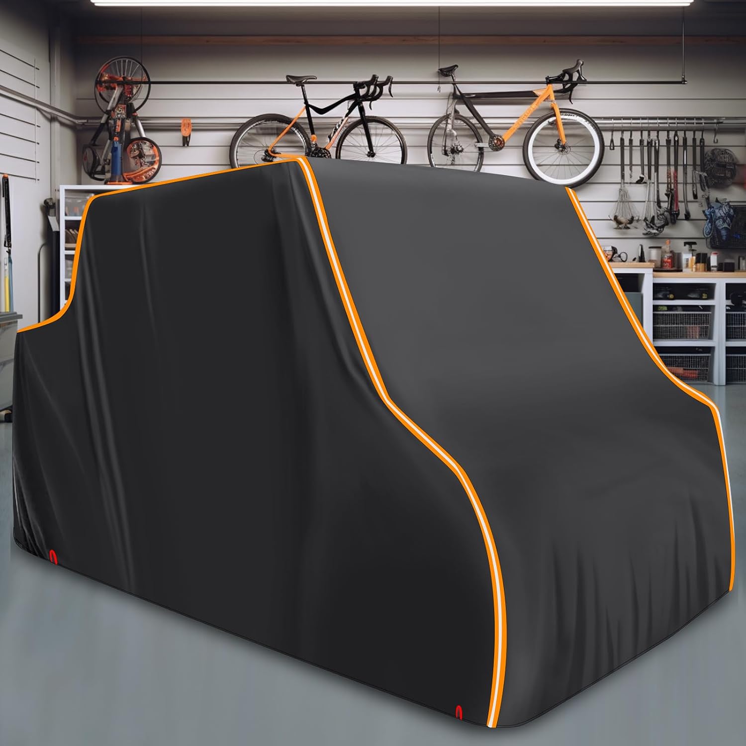 StarknightMT Heavy Duty UTV Cover 4 Seater,Waterproof 420D Oxford Cover for All-Weather Outdoor Storage,Compatible with Polaris Ranger Crew 1000 900 570 General RZR,Reflective Strips Windproof