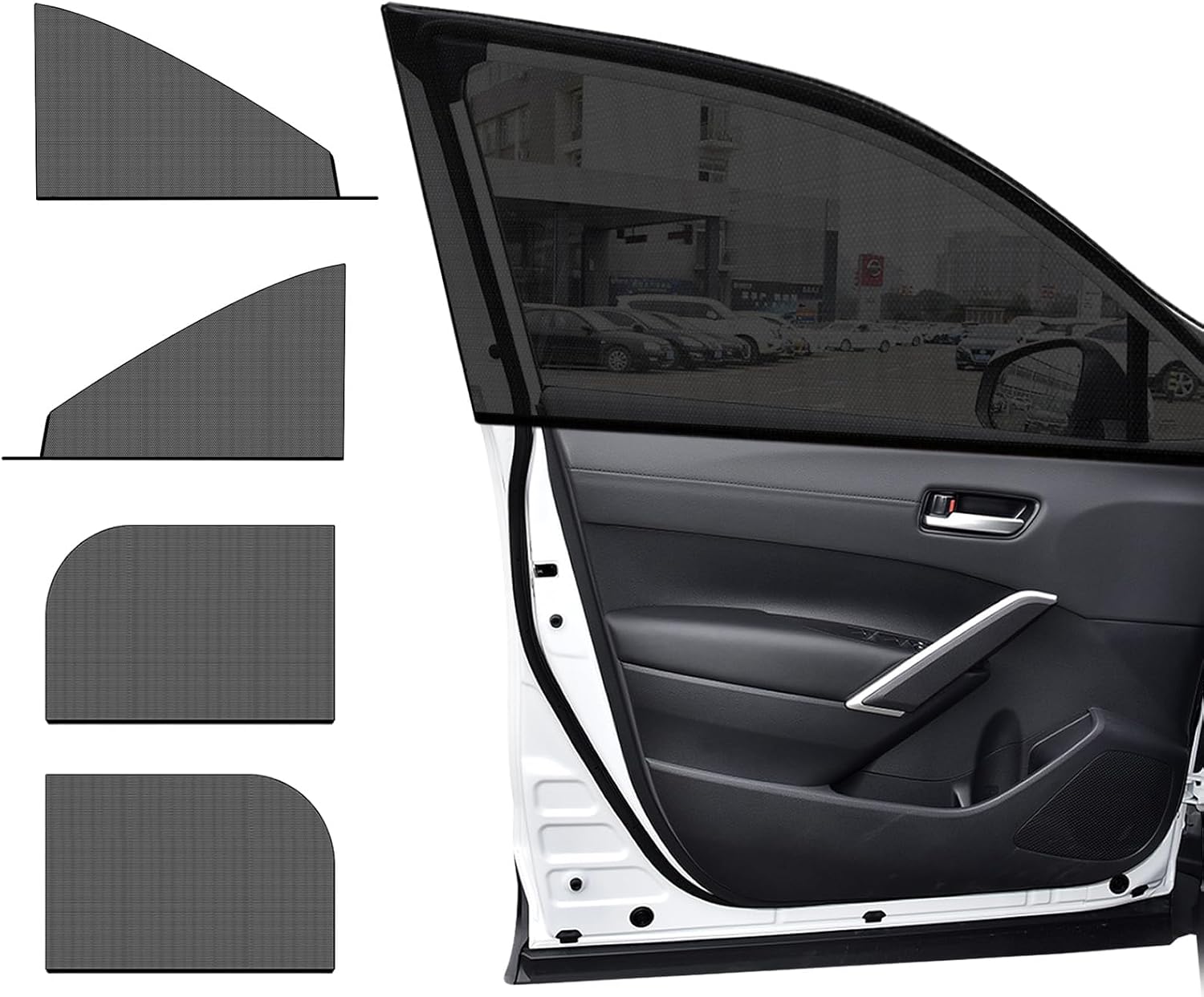 4Pcs Car Side Window Sunshade Net for 2018-2023 Chevy Chevrolet Traverse, Auto Camping Privacy Screen Breathable Mosquito Bug Cover Nylon Mesh,M SUV