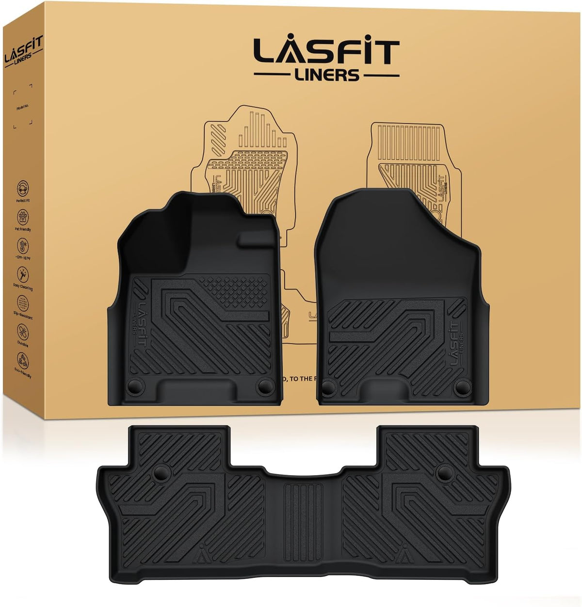 LASFIT Floor Mats for Honda Passport 2019 2020 2021 2022 2023 2024 2025