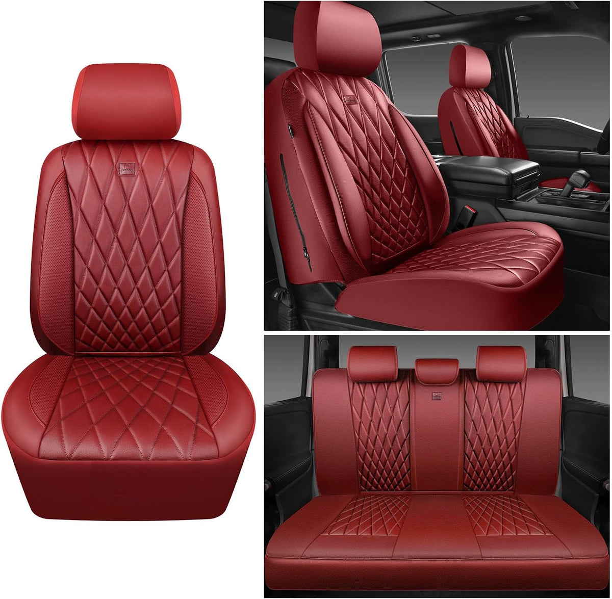 car pass piping luxury faux leather seat covers on a desk or shelf