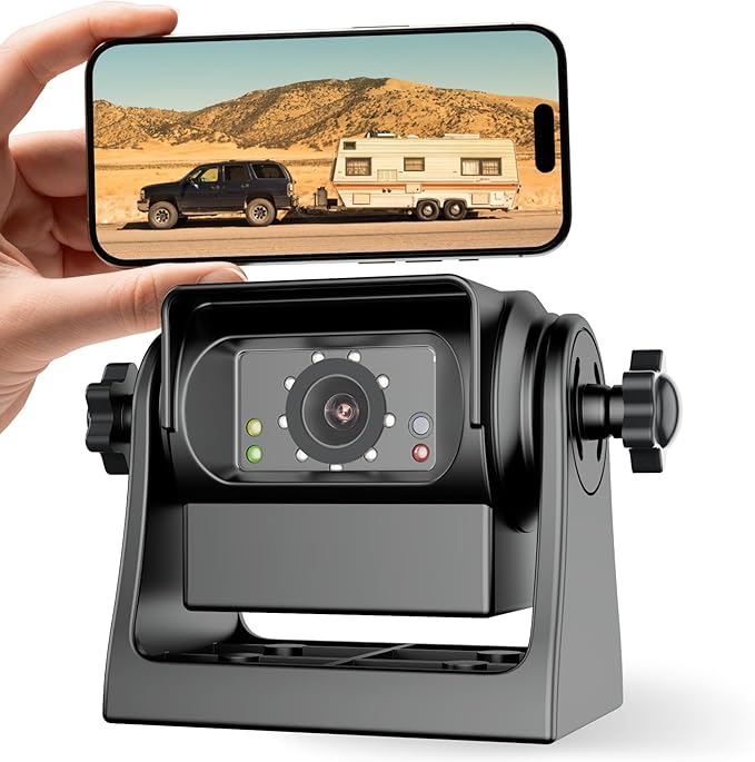 EWAY WiFi Magnetic Hitch Wireless Backup Rear/Front View Camera Rechargeable by EWAY