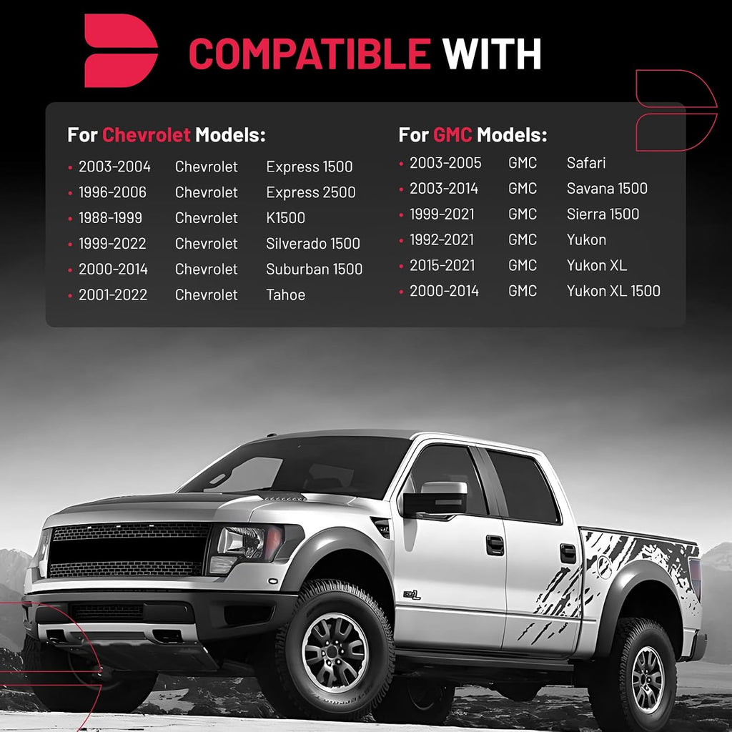 BDFHYK 6x5.5 Wheel Spacers Thickness 1 Inch Compatible with Chevy 1999-2022 Silverado Suburban Tahoe GMC Sierra 1500 Yukon K1500, 6x139.7mm 6 Lug M14x1.5 Studs & 108mm Hub Bore, Set of 4 No Lip