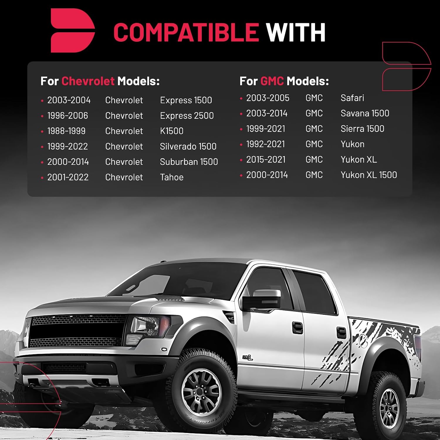 BDFHYK 6x5.5 Wheel Spacers Thickness 1 Inch Compatible with Chevy 1999-2022 Silverado Suburban Tahoe GMC Sierra 1500 Yukon K1500, 6x139.7mm 6 Lug M14x1.5 Studs & 108mm Hub Bore, Set of 4 No Lip