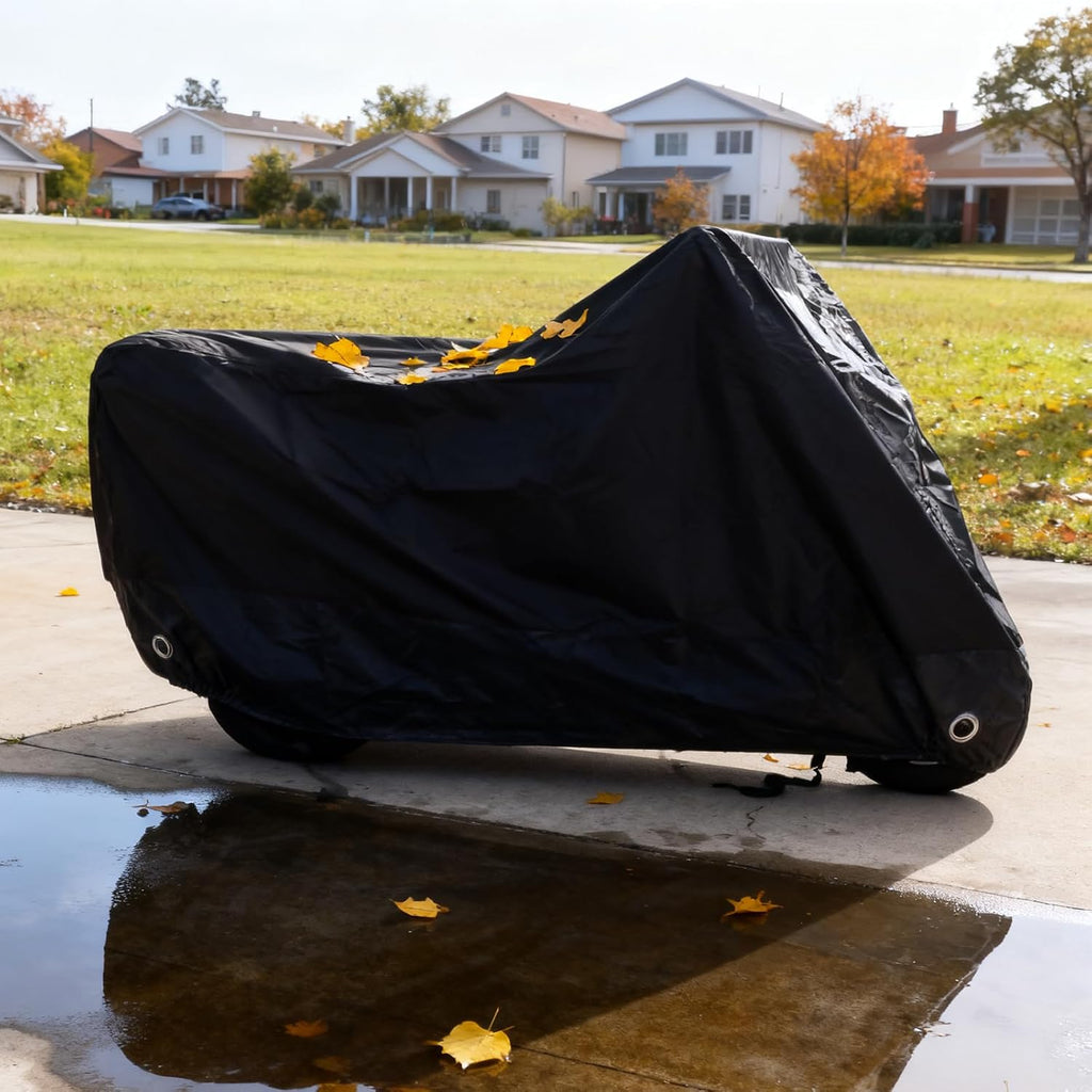 XYZCTEM Moped Cover, Vespa Cover Waterproof Outdoor, for Small Scooter Cover Outdoor Protection Against Water, UV, Wind, Fit for Honda 50CC 60'' to 72" L Motorcycle Cover, Black
