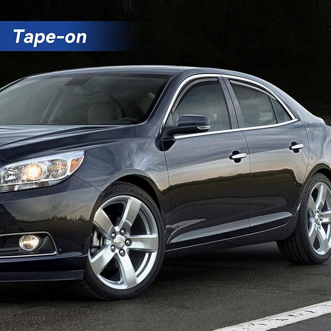 Window Visors Rain Guards for 2013 2014 2015 13 14 15 Chevy Malibu, Out-Channel