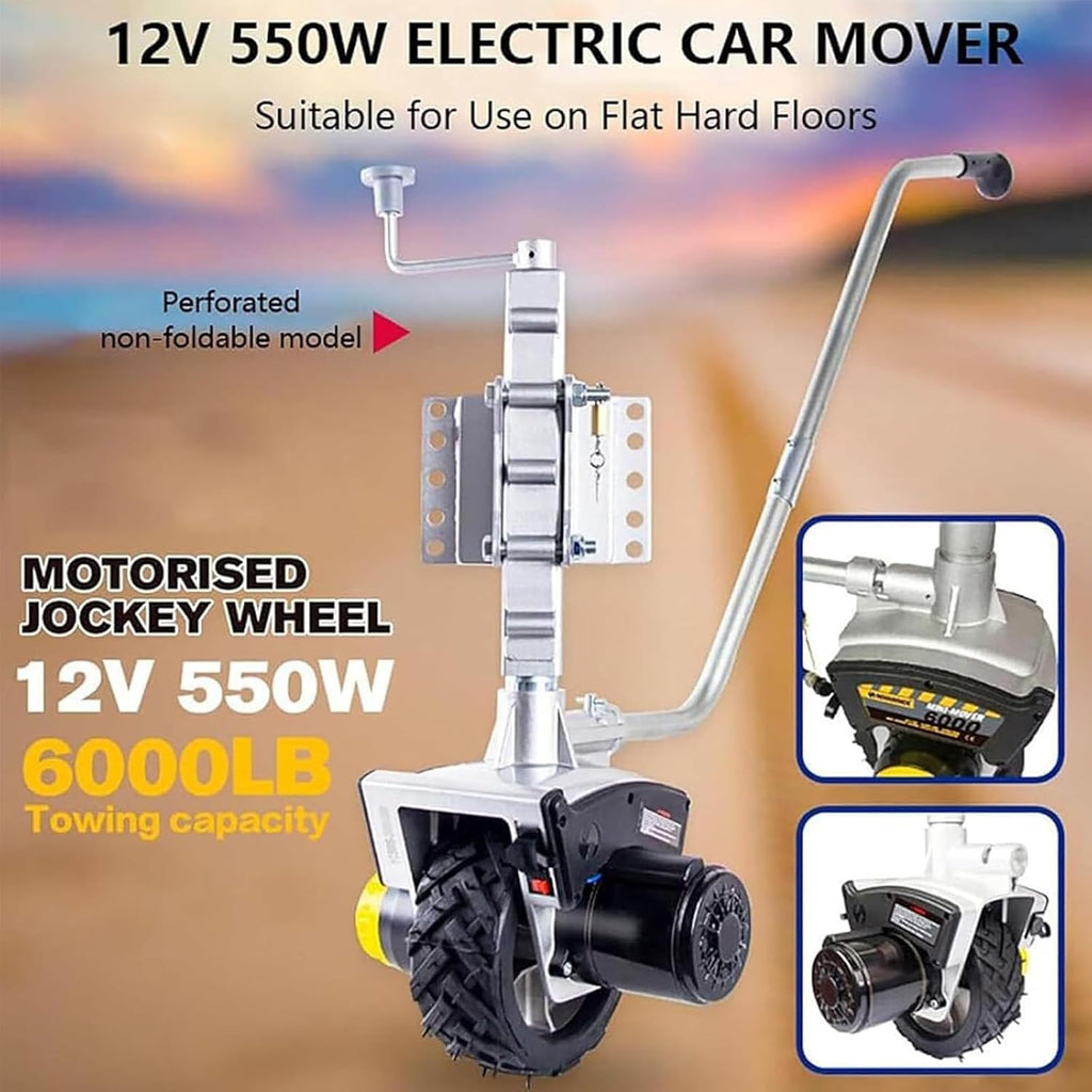 Electric Trailer Mover with 550W Motor, 4.5 Tons Capacity, 12V Powered for Easy Camper and Caravan Relocation, 22 FT/min Speed (550wnonfoldable)