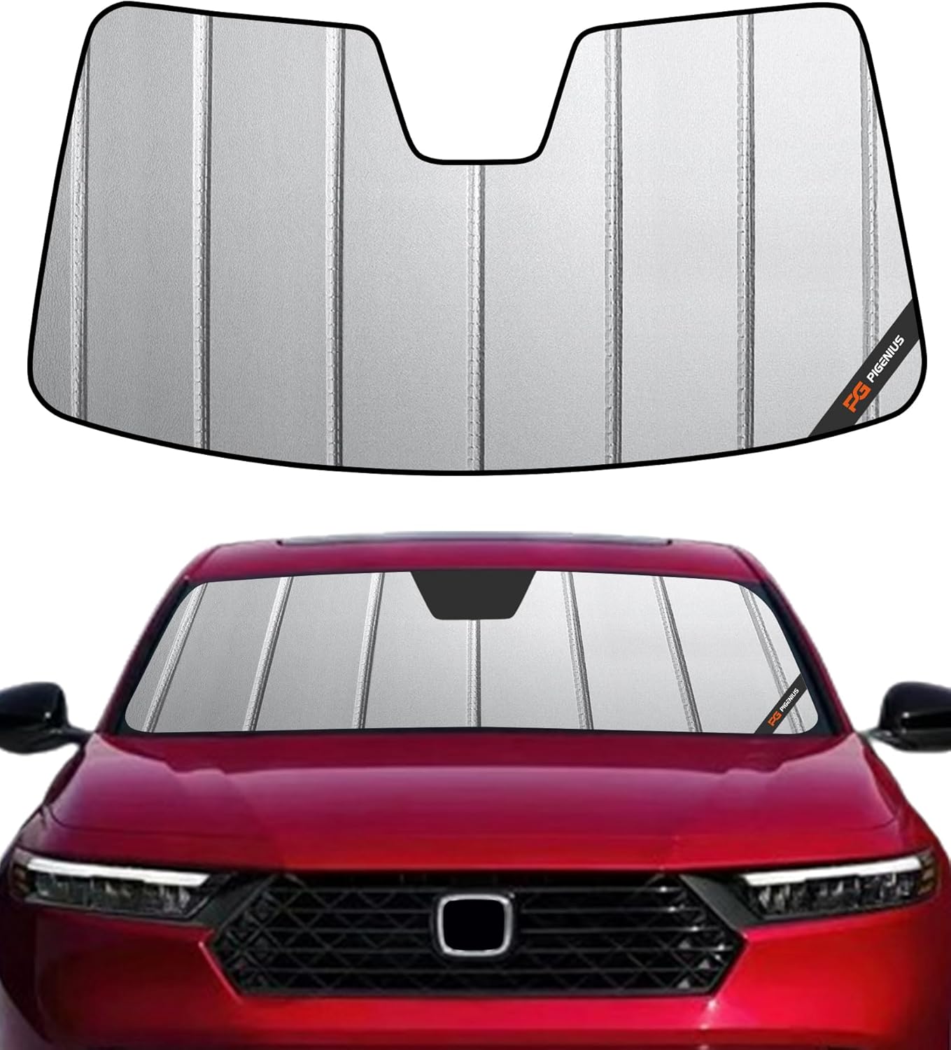 Pigenius Windshield Sun Shade for Honda Accord 2023-2026 Front Window Sunshade - Safeguard