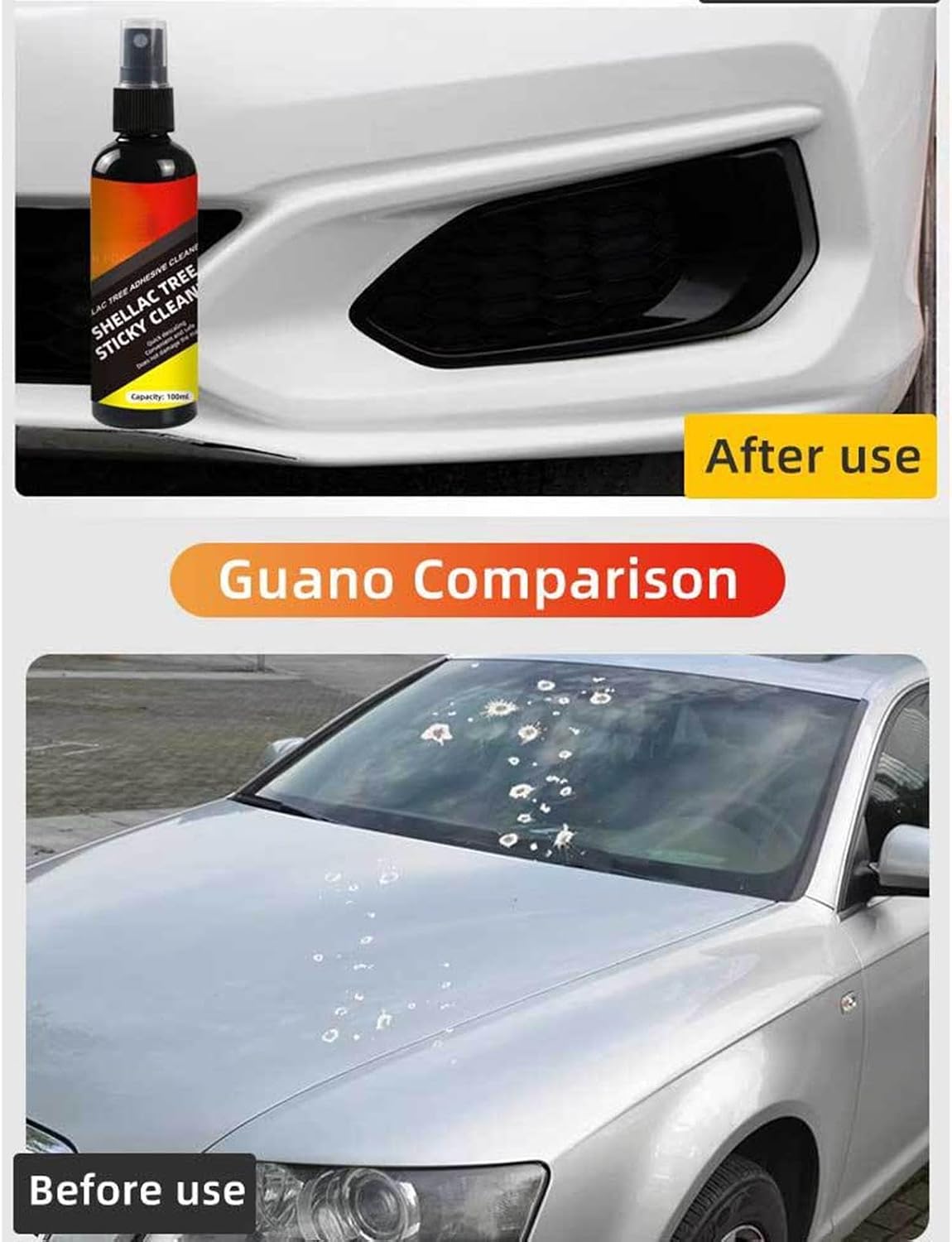Bird Poop Remover Car – versatile portable premium Adhesive Stain, Cleaner, sturdy Detail, Spray 100ml Cleaning Supplies Exterior | Multipurpose Outdoor Indoor Utility sturdy elegant