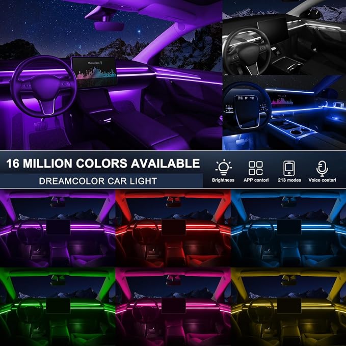 Acrylic Interior Car LED Strip Light - Image 3