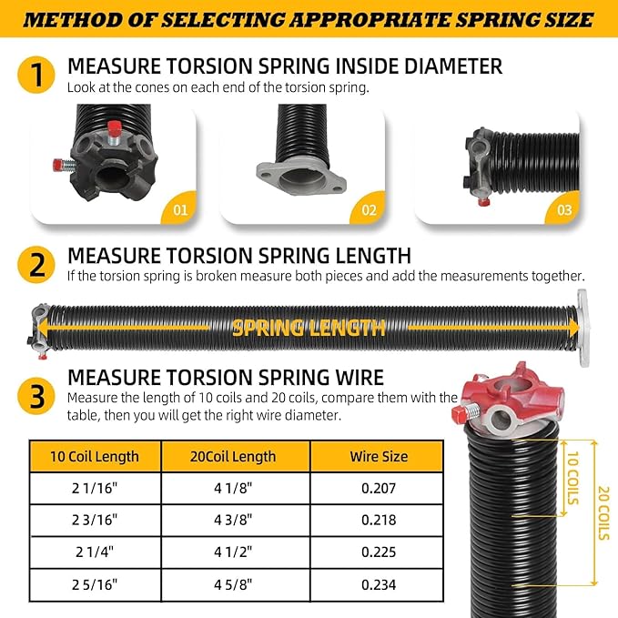 Pair of 2"Garage Door Torsion Springs Set - Image 4