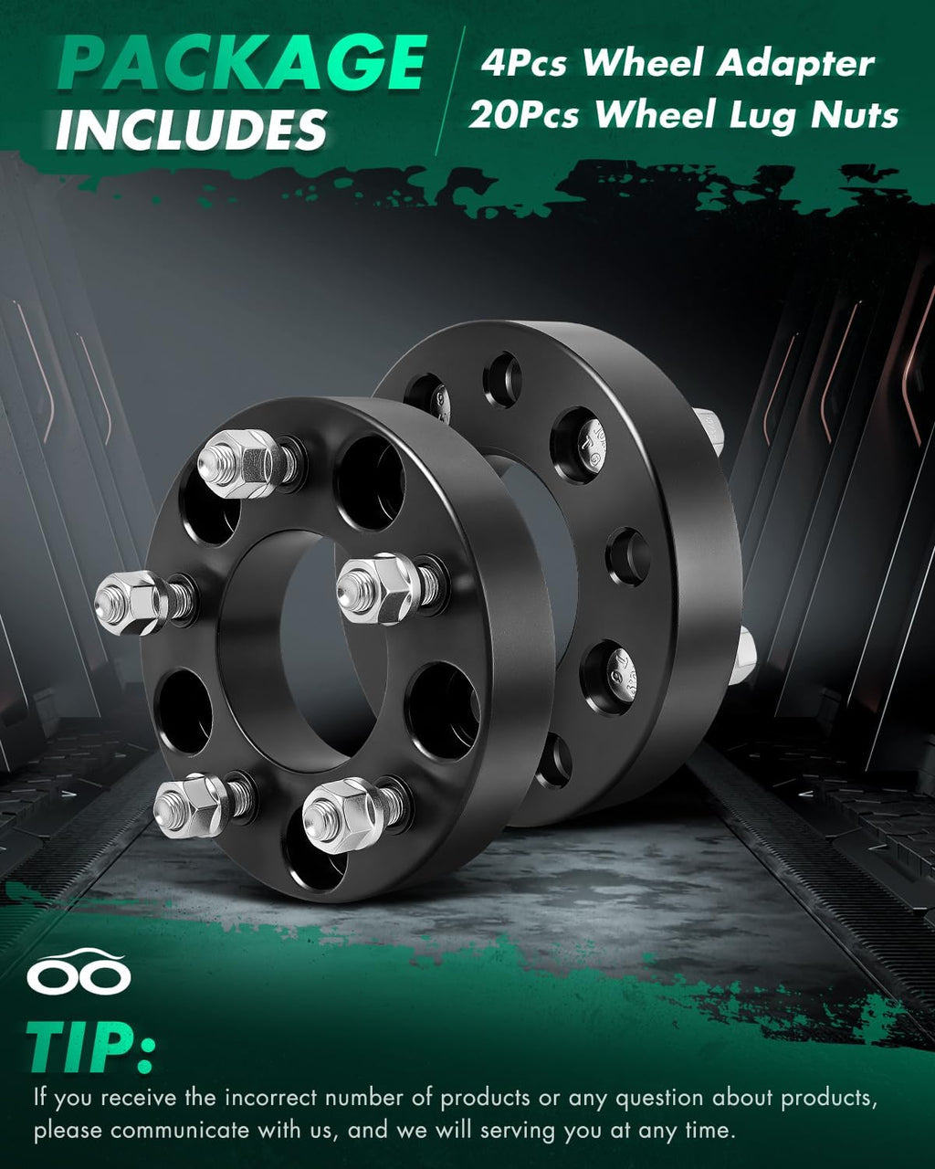 SCITOO 1.25" Wheel Spacers 5x5 for Buick for Roadmaster 4Pcs | Wheel Spacers Adapters 12x1.5 Studs 78.3mm HB 5Lug for Chevrolet Caprice for Chevrolet Impala
