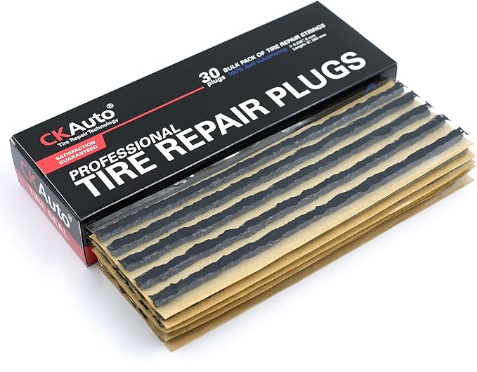 CKAuto 30pcs 8" Black Tire Repair Strings, Automotive Tool Tire Repair Plugs by CKAuto