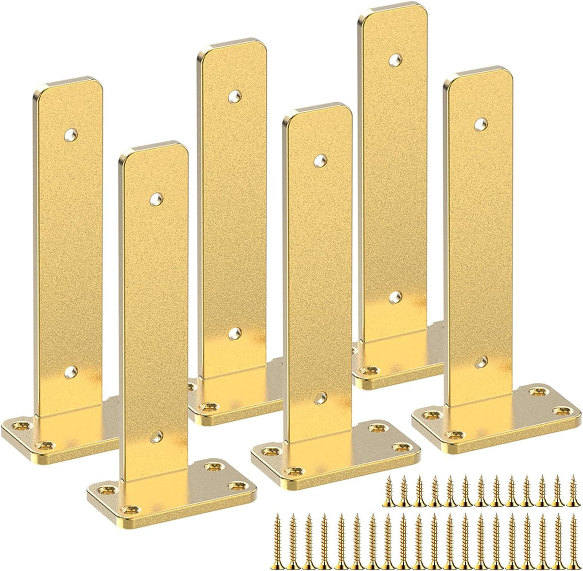 gold heavy duty iron shelf brackets,6 inch,floating brackets, main product view