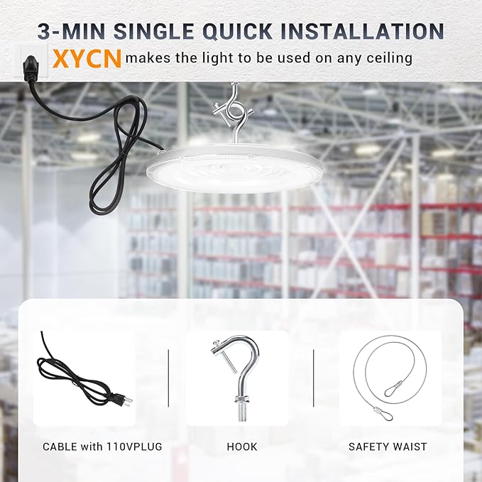15 Pack 100W UFO Led High Bay Light, IP66 Waterproof, 15050LM 5000K Daylight - Image 2