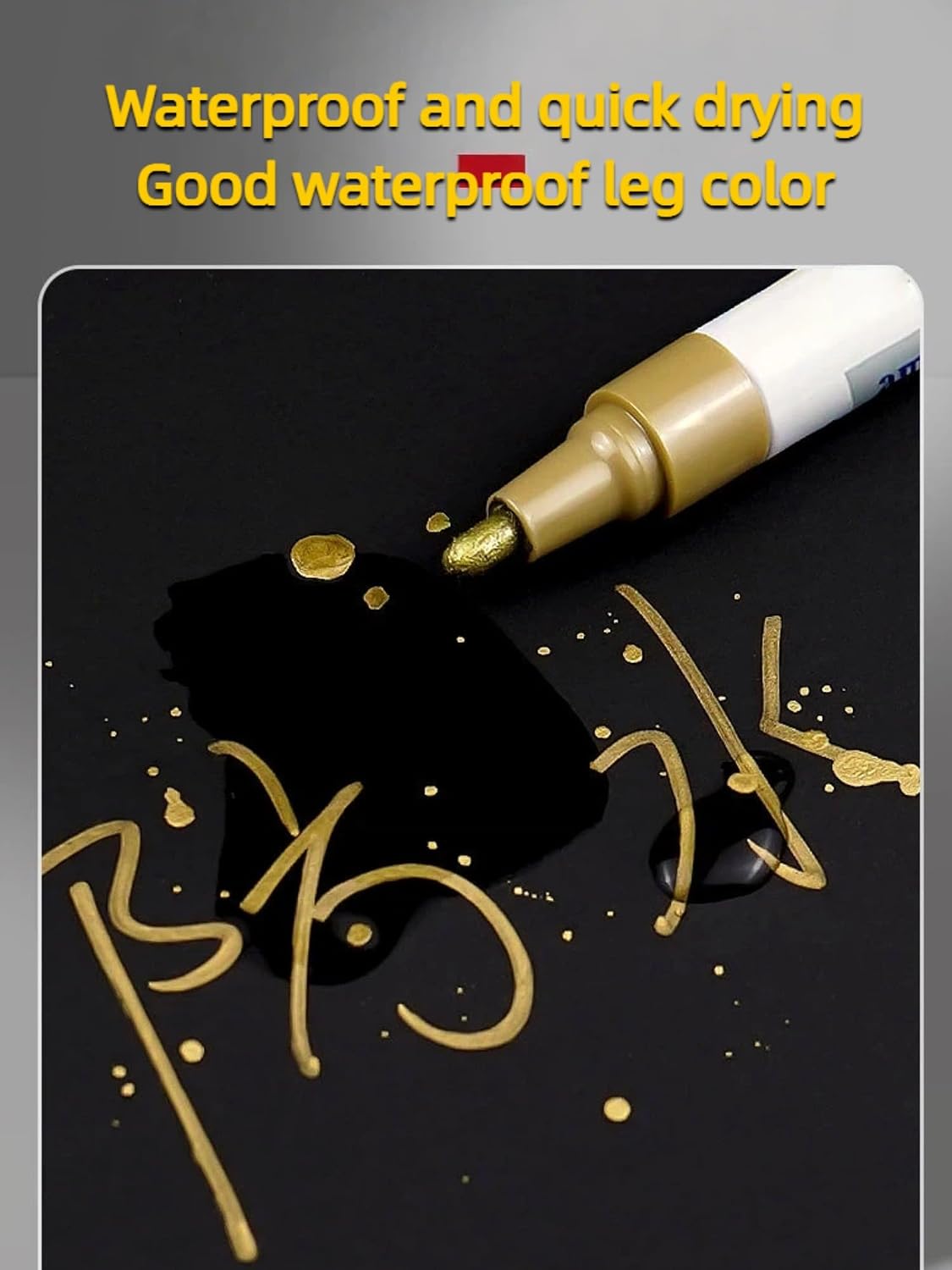 Oil-Based Paint Markers for Tires, Quick Dry Permanent Pen Set for Glass, Ceramic, Wood, Metal, Plastic, Rock Painting (12 Colors)
