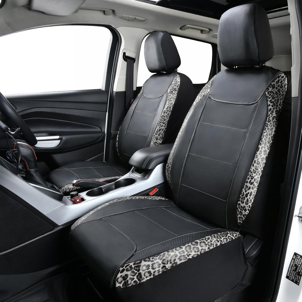 flying banner car seat covers faux leather waterproof, close-up detail
