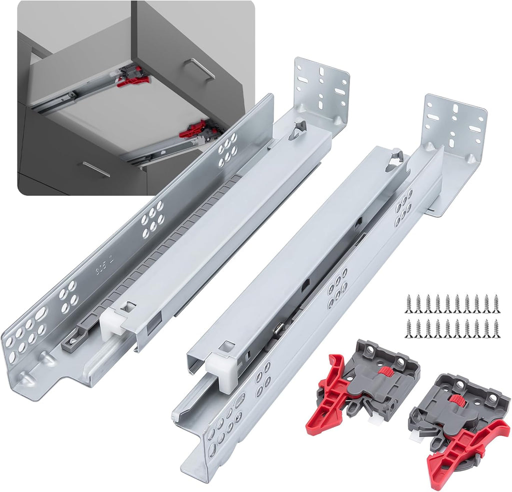 lontan 1 pair hidden undermount soft close drawer, main product view