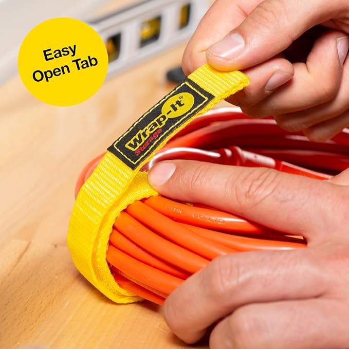 Wrap-It Storage Quick-Strap Cord Wraps, 9 inch Red - Image 5