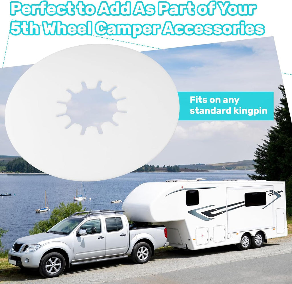 5th Wheel Lube Plate, 10-Inch Heavy-Duty Nylon | Grease-Free, For Fifth Wheel RV Trailers, For Campers, For Tow Vehicles, Hitch Pad