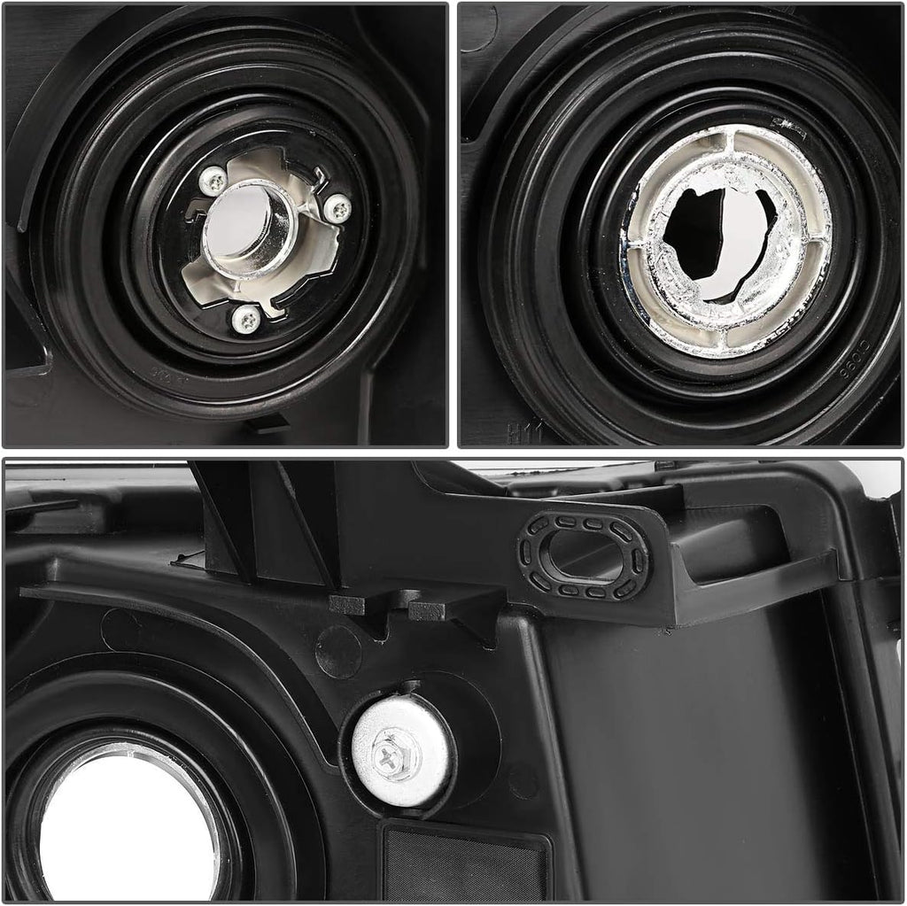 DNA MOTORING HL-OH-CSIL07-CH-CL1 Pair of Chrome Housing Headlights Compatible with 07-13 Silverado 1500/07-14 Silverado 2500 HD 3500