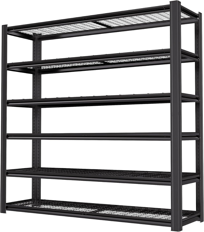 6T 62" W x 24" D x 84" H Garage Shelving Heavy Duty Metal Shelving 4200LBS