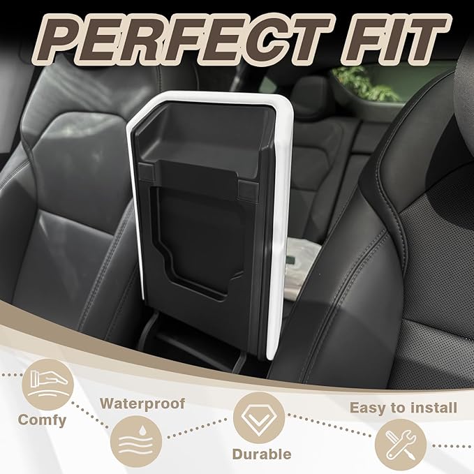 Muslogy Compatible with 2026+ Model Y Juniper Refresh Accessories Armrest Cover - Image 3