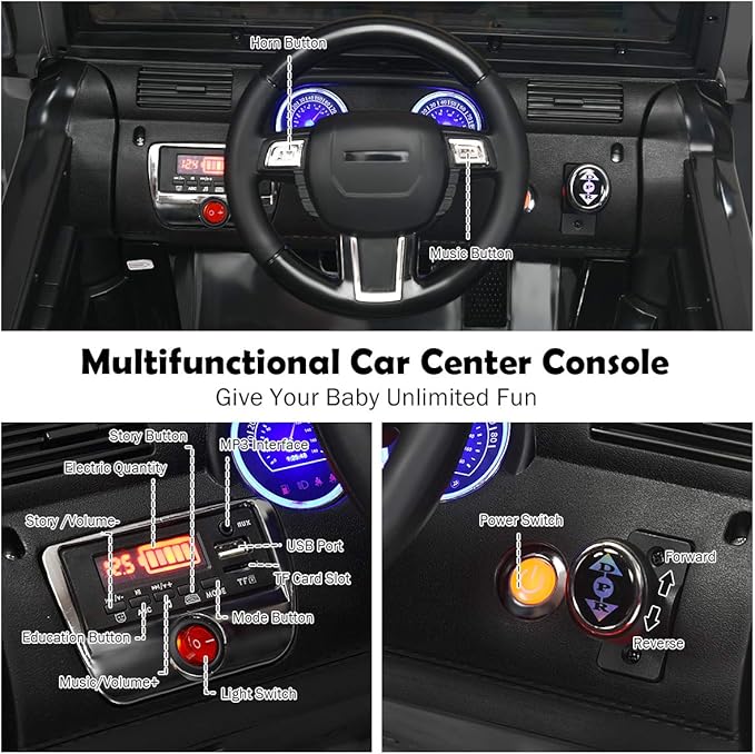 Costzon Ride on Car, 12V Battery Powered Electric Vehicle w/Parent Remote - Image 2