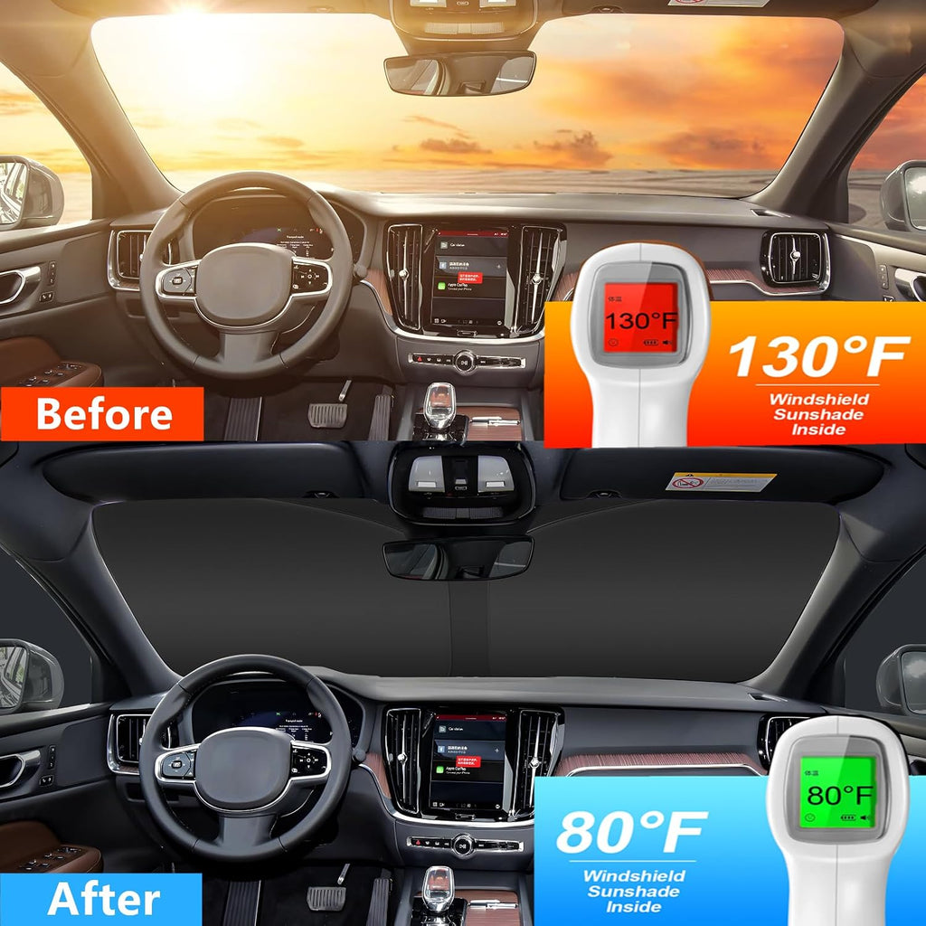 Windshield Sun Shade for Subaru Forester 2019-2026 4-Layer 240T Fabric Front Window Sun Visor, Blocks UV Rays & Heat, Keep Vehicle Cool