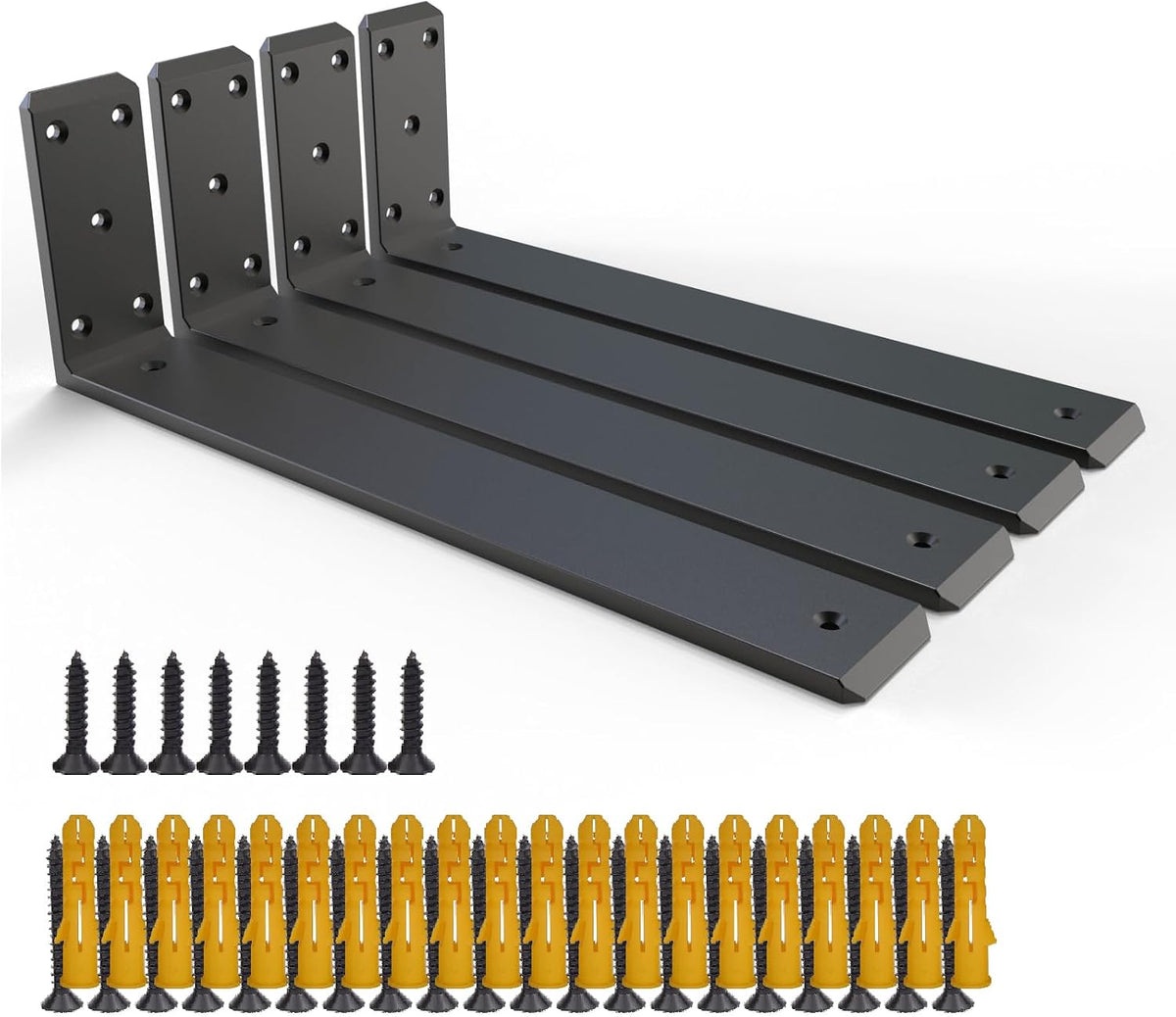 18inch countertop support brackets,black shelf brackets,heavy duty industrial, main product view