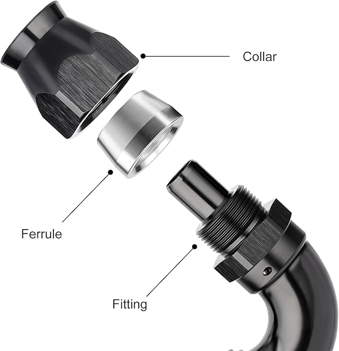 EVIL ENERGY 10AN 120 Degree PTFE One Piece Full Flow End Hose Fitting Aluminum - Image 2