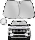 Windshield Sun Shade for 2020-2025 Ford Explorer SUV Foldable Sun Sunshade for by Fonowka