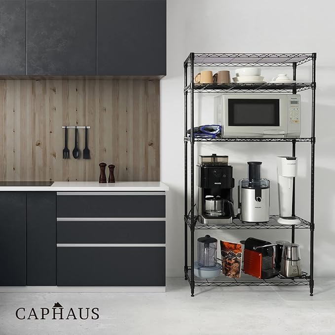 CAPHAUS NSF Adjustable Height Wire Shelving Unit w/Liner, Basement Storage - Image 2