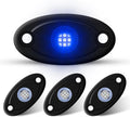 4Pods Rock Lights Blue Neon Underglow led Lamp for Car Trucks ATV UTV SUV Boat Underbody Glow Trail Rig Motorcycle Lights