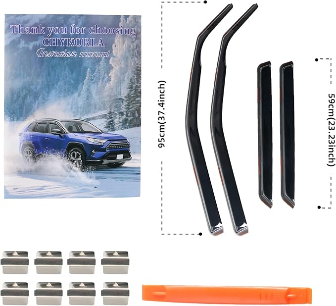 in Channel Rain Guards Fit for Chevrolet Chevy Blazer 2019 2020 2021 2022 2023 - Image 7