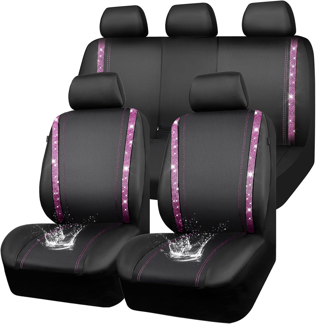 car pass bling diamond car seat covers full, main product view