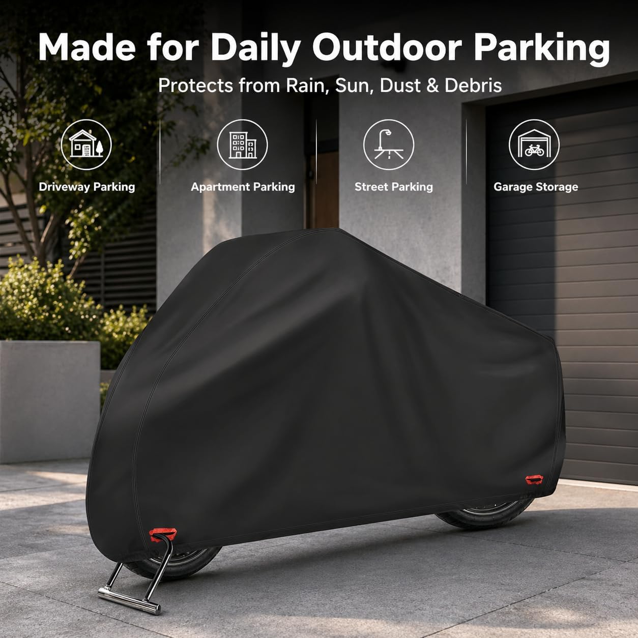 300D Motorcycle Cover Compatible with Suzuki Hayabusa, Heavy Duty Waterproof Outdoor Sportbike Cover, Precision Fit for Aerodynamic Hyperbike, Rain Sun Dust Wind Protection