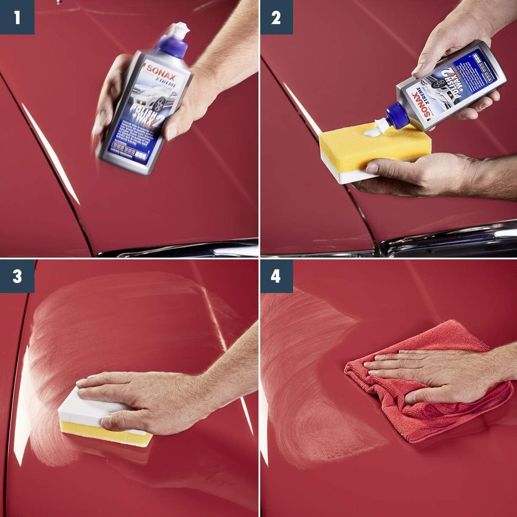 SONAX XTREME Polish+Wax 2 Hybrid NPT (250 ml) | Gentle polish with medium polishing effect for new, lightly used and regularly maintained paintwork.