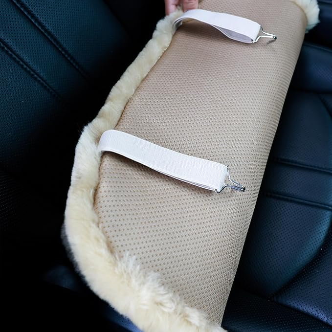 Fluffy Genuine Sheepskin Car Seat Cover - Image 4