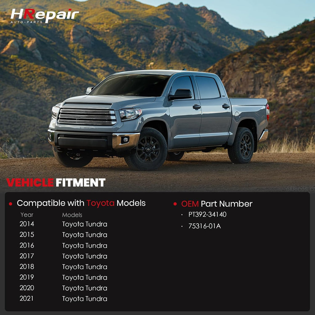 Rear Bed Step Compatible with Toyota Tundra 2010 2014 2015 2016 2017 2018 2019 2020 2021, Retractable Bumper Tailgate Step, PT392-34140 75316-01A