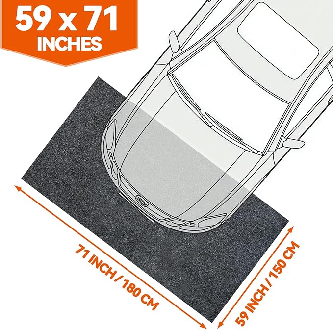 59" x 71" Heavy Duty Oil Spill Mat, Upgraded Garage Floor Mat - Image 4