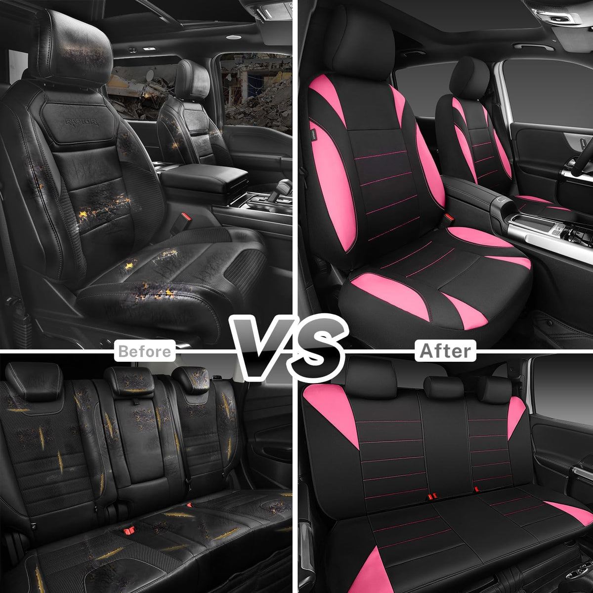 car pass waterproof car seat covers full sets, package contents